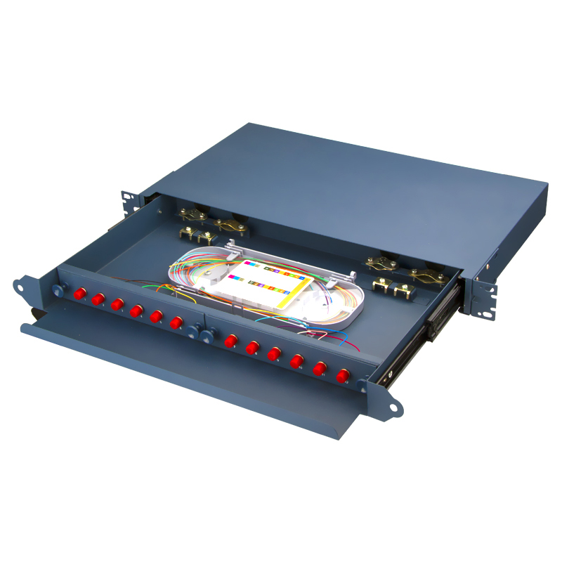 Fully Equipped 12 Port FC Fiber Optic Patch Panel