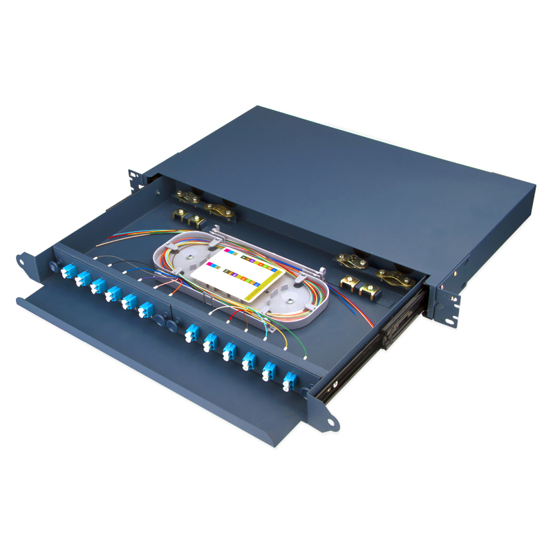 Sliding Type 12 Port LC Fiber Optic Patch Panel