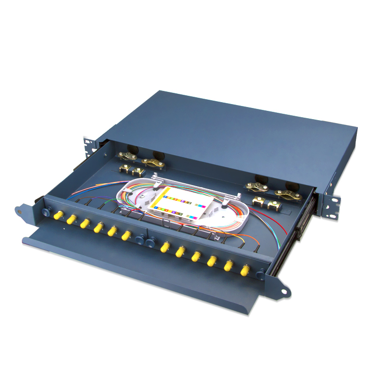 Sliding Type 12 Port ST Fiber Optic Patch Panel