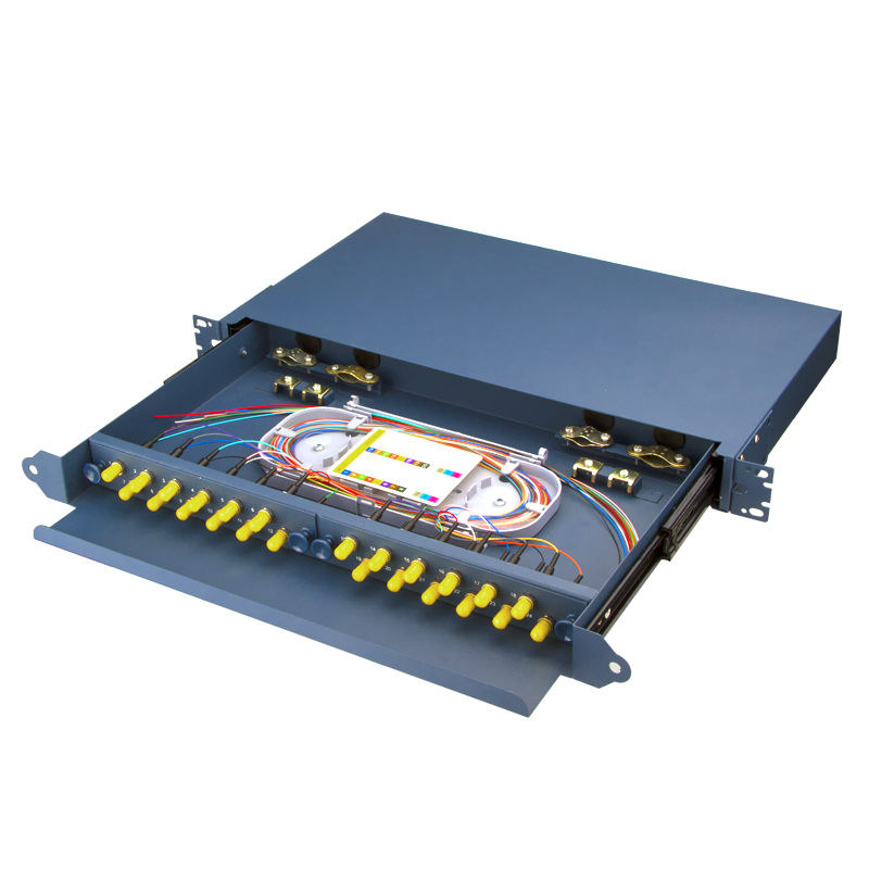 Sliding Type 24 Port ST Fiber Optic Patch Panel