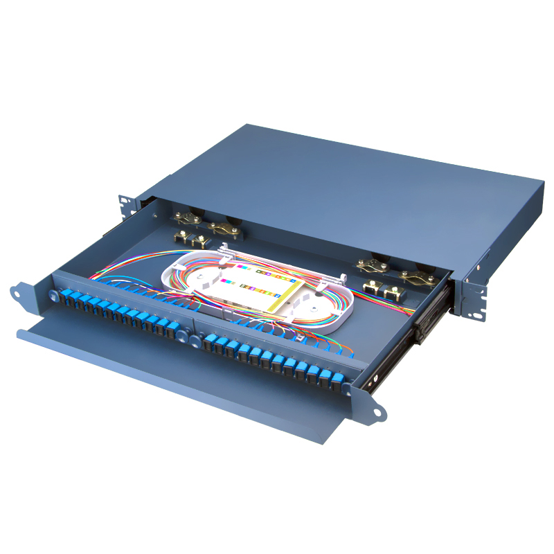Sliding Type Fully Equipped 24 Port SC Fiber Optic Patch Panel