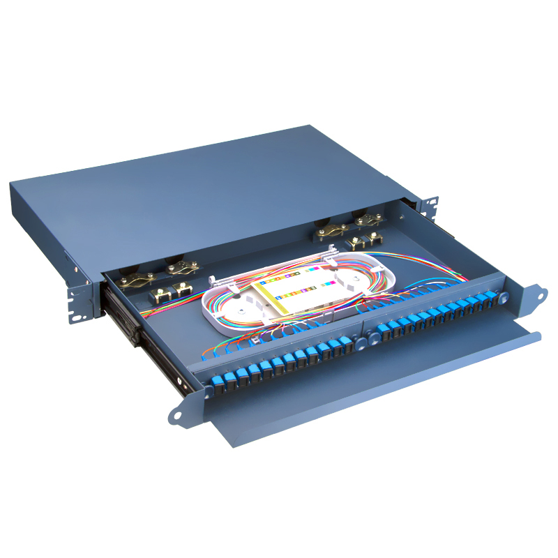 Sliding Type Fully Equipped 24 Port SC Fiber Optic Patch Panel
