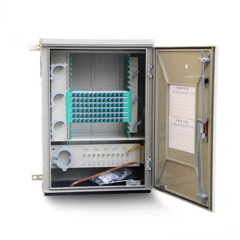 Wall-mounted 72 Core Fiber Optic Cross Cabinet