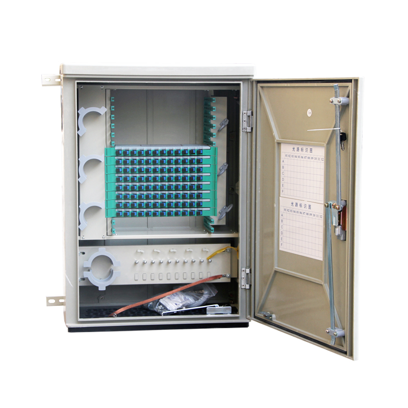 Wall-mounted 96 Core Fiber Optic Splice Outdoor Cabinet