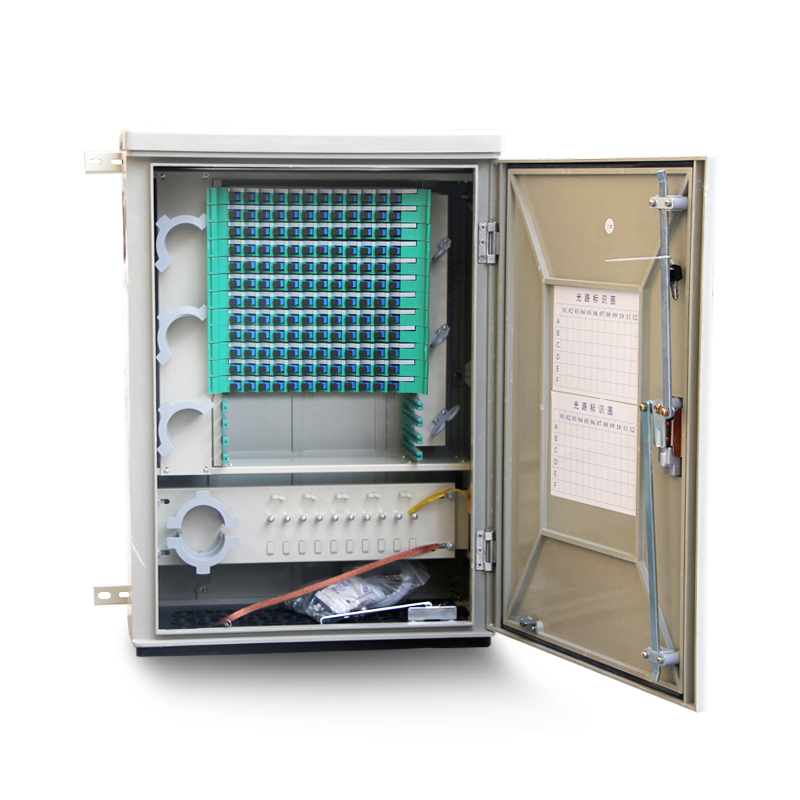 Wall-mounted 144 Core Fiber Optic Cross Connect Cabinet
