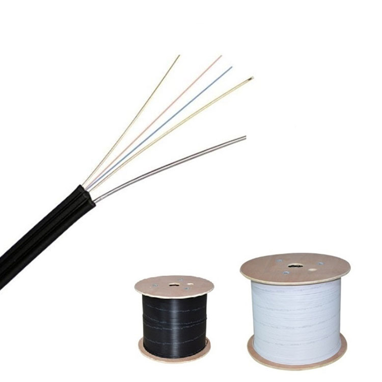 1 2 4 Core FTTH Indoor Outdoor Fiber Optic Drop Cable