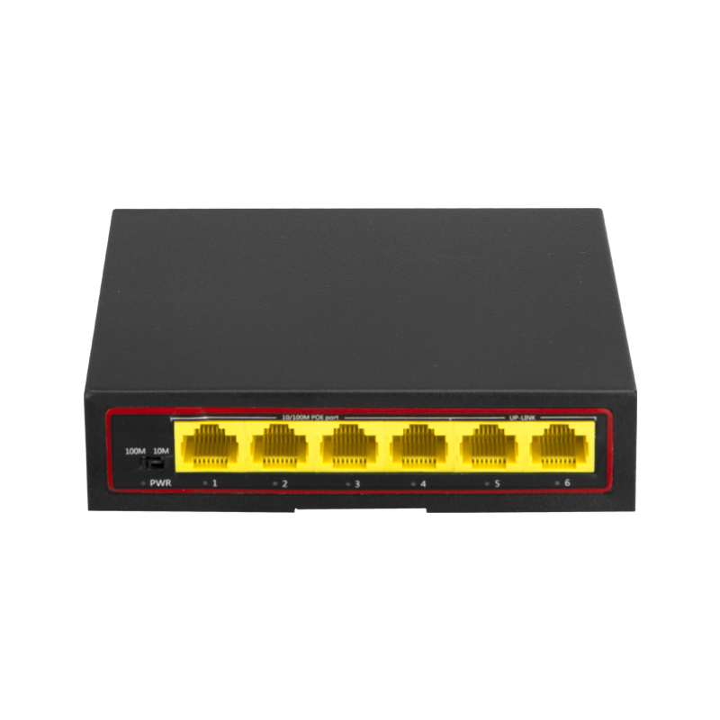 4 Port 100M POE Network Switch With 2 Port 100M Network