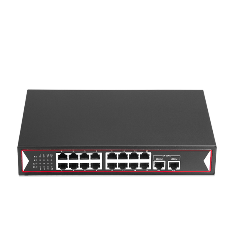 120W Power 100M 16 Port POE + 2 Port 1000M Network