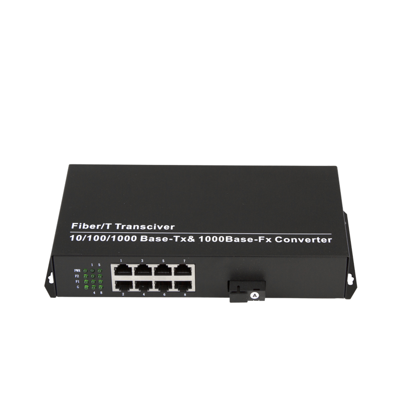 1000M 8 Port POE Fiber Optic Switch + 1 Port 1000M Optical Fiber