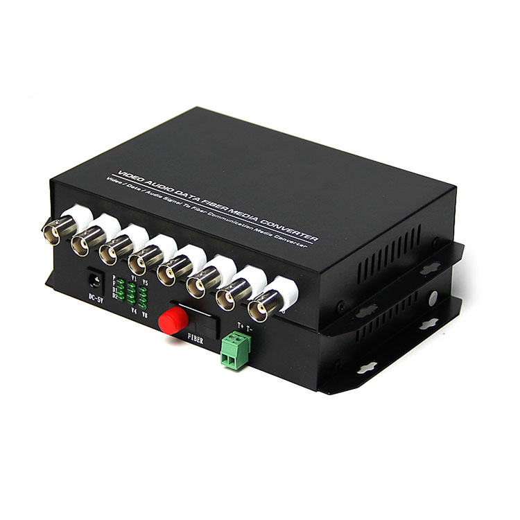 8 Channel RS485 Return Data 720P 960P AHD HD CVI Fiber Optical Video Convert