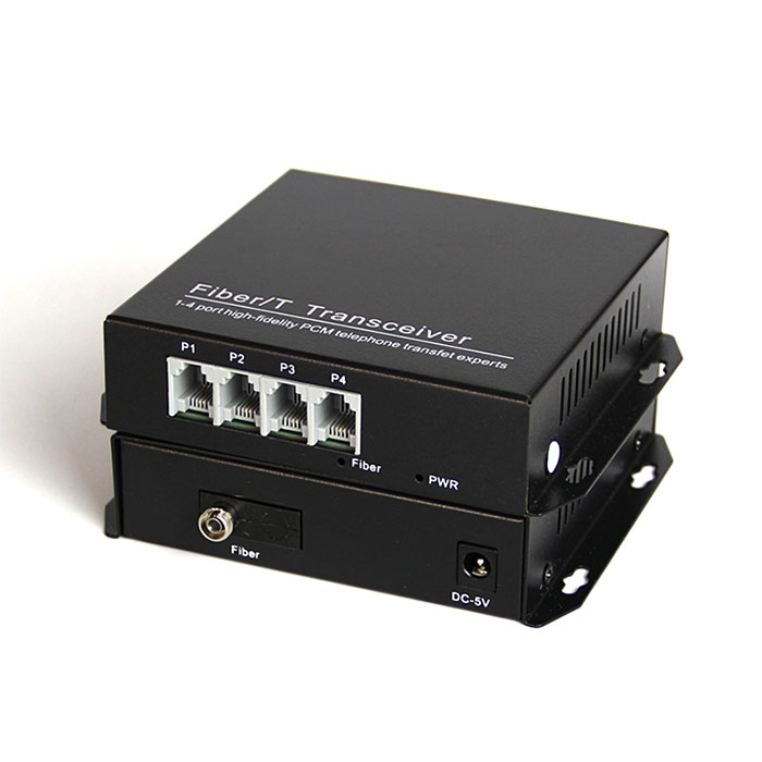 4 Channel Telephone Fiber Optical Media Converter