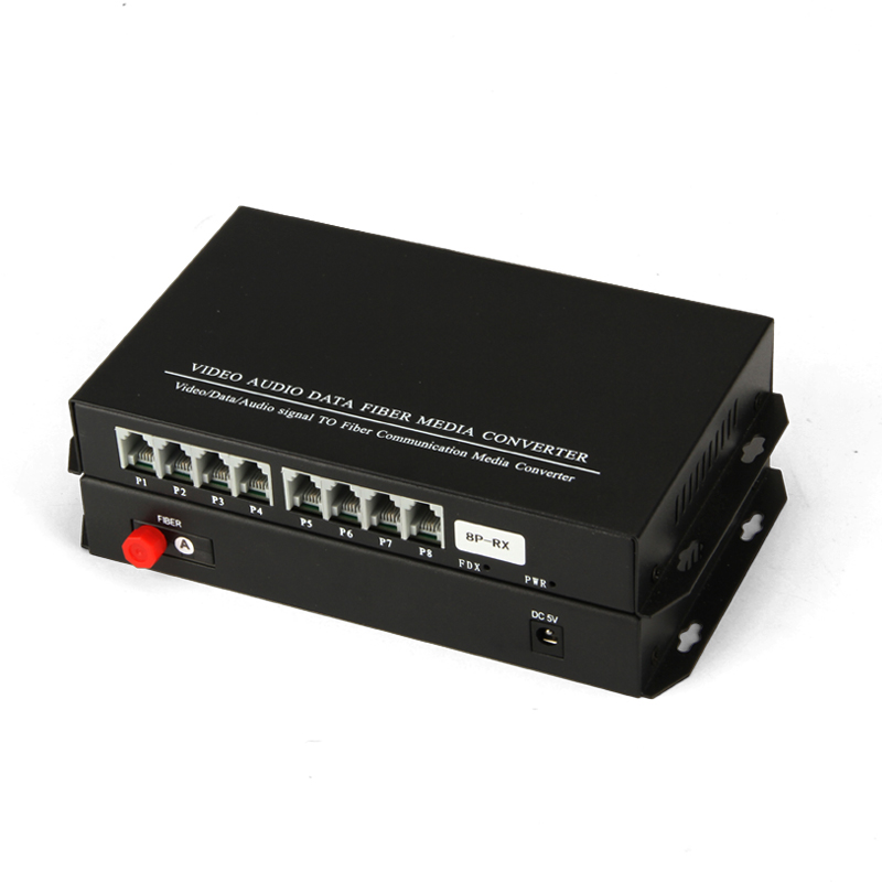 8 Channel Telephone Fiber Optical Media Converter