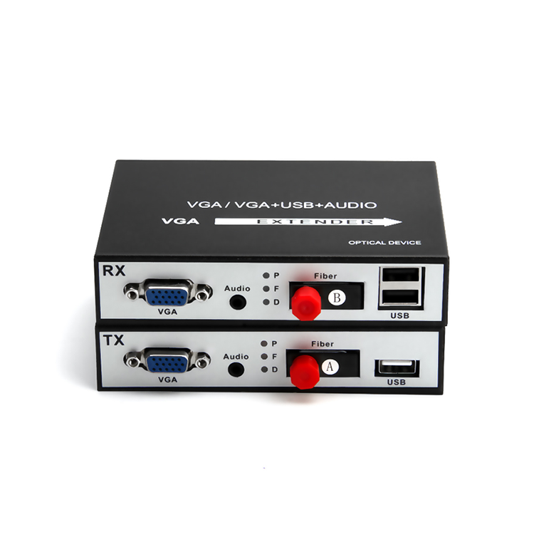 VGA Optical Converter + USB + 1 Channel Stereo Audio