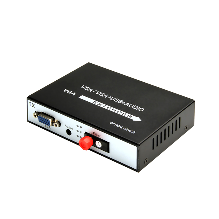 VGA Optical Converter +RS232 Video Converter + 1 Channel Stereo Audio